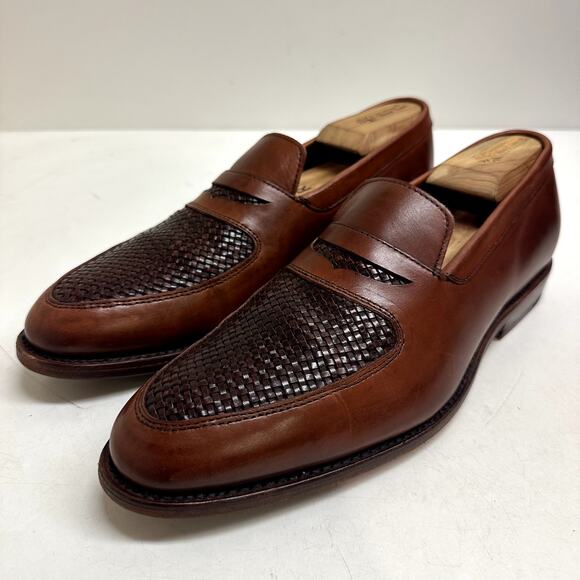 EXCELLENT Allen Edmonds Carlsbad Penny Loafer Brown Calfskin Made in USA Men\'s 9 main image 4